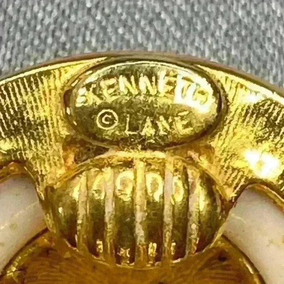 Kenneth Jay Lane KJL Vintage 90s Era Custom Costume Jewelry Earrings Clip-ons - Picture 2 of 3